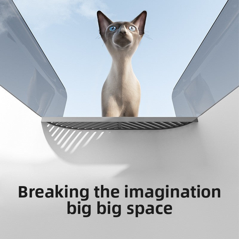 Semi-Enclosed Top Entry Cat Litter Box