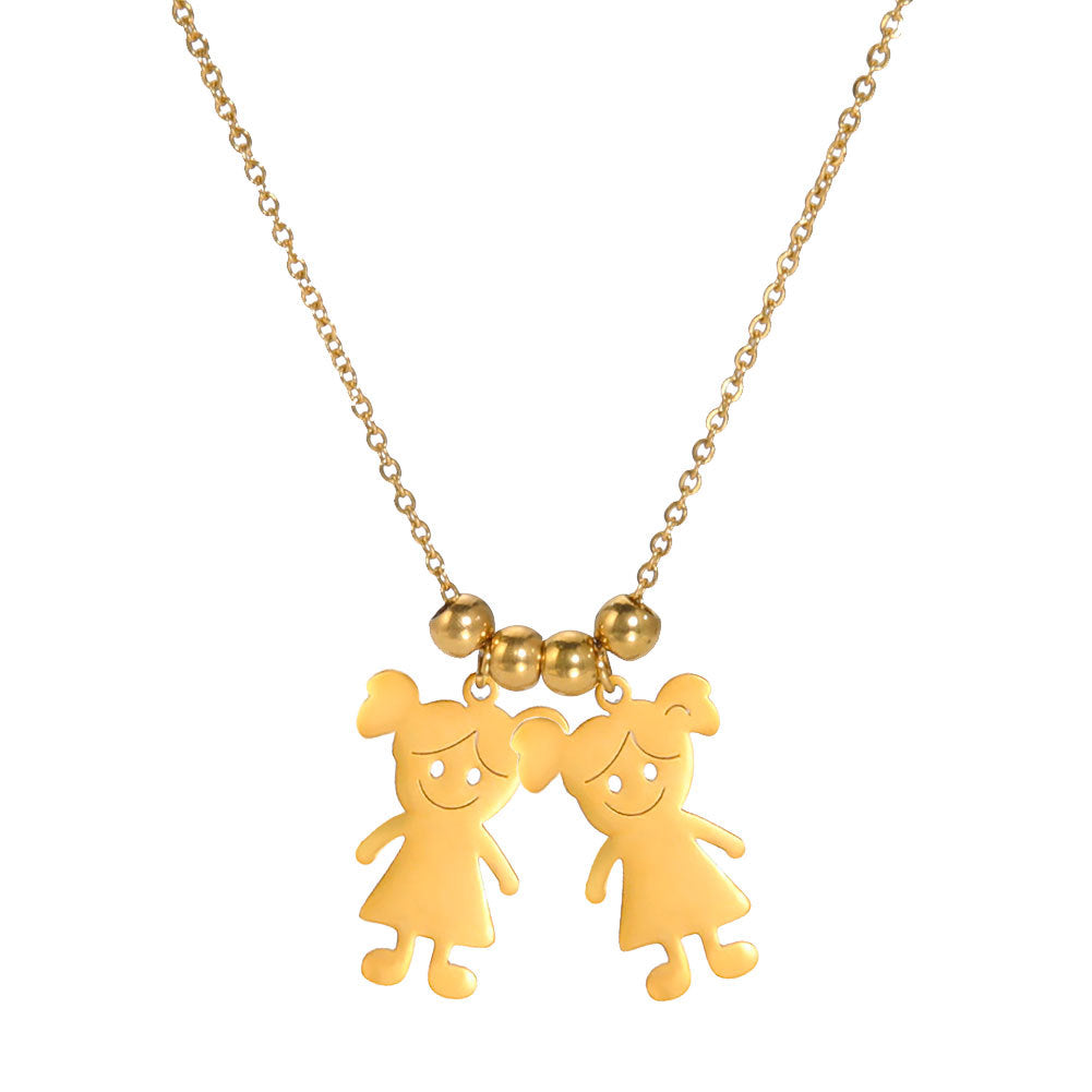 Boy and girl pendant