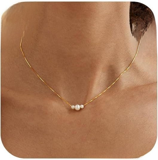 Gold Cross Chain Zircon Pendant Necklace