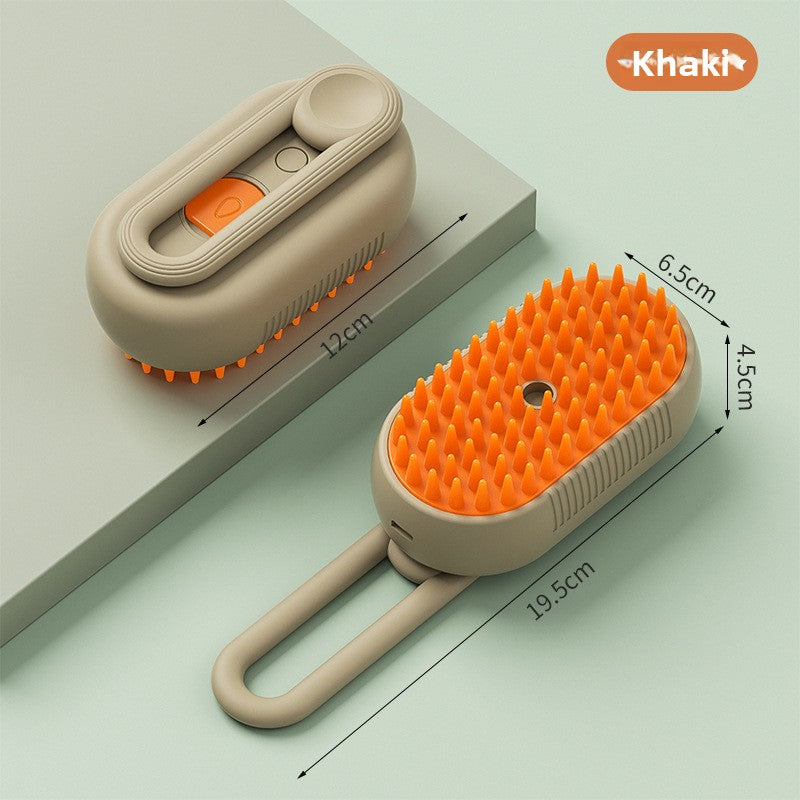 Electric Pet Grooming Spray Brush with Steam Function