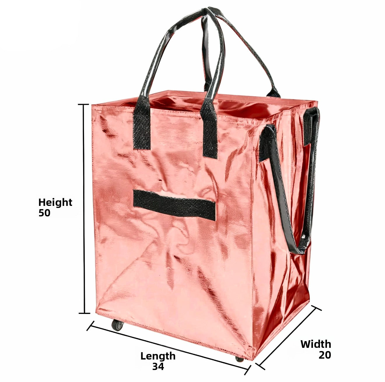 Foldable Wheeled Trolley Bag with Waterproof Pockets