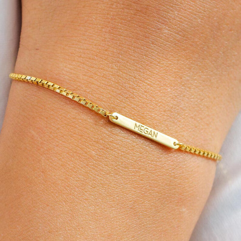 Personalized Name Engraved Stainless Steel Bracelet