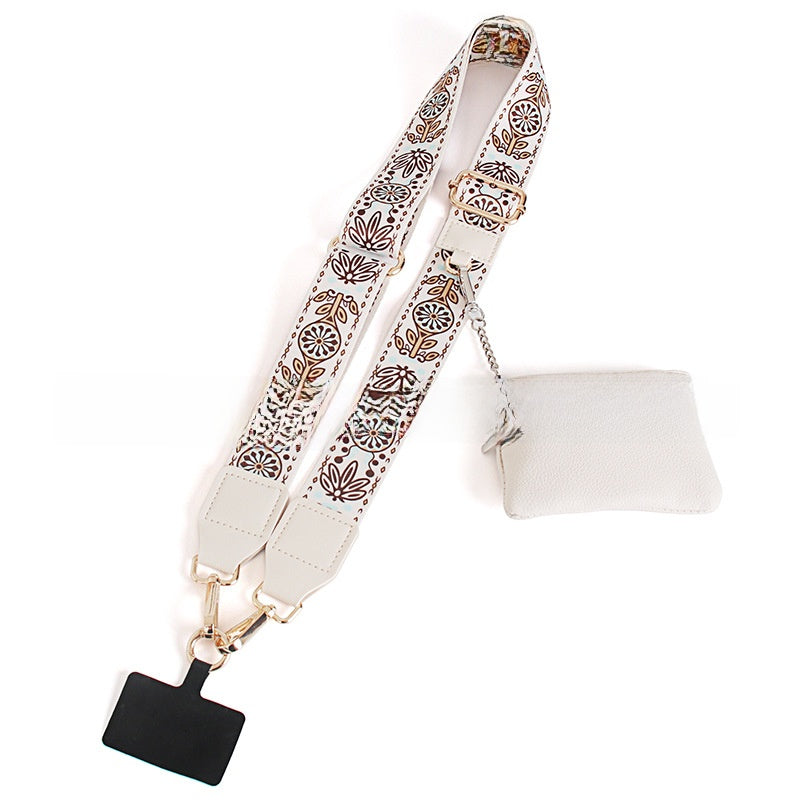 Mobile phone wide shoulder strap crossbody shoulder strap