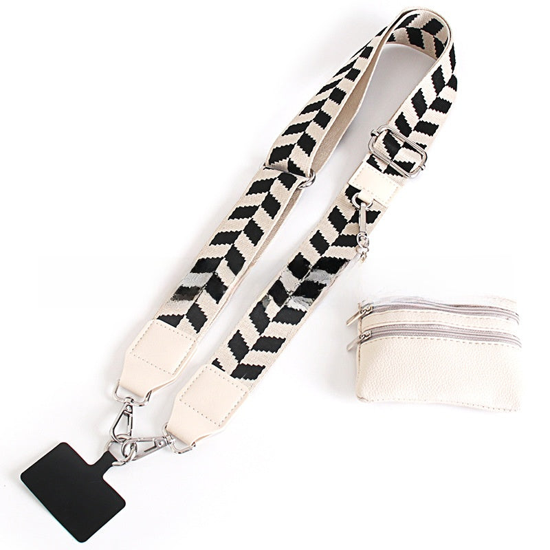 Mobile phone wide shoulder strap crossbody shoulder strap