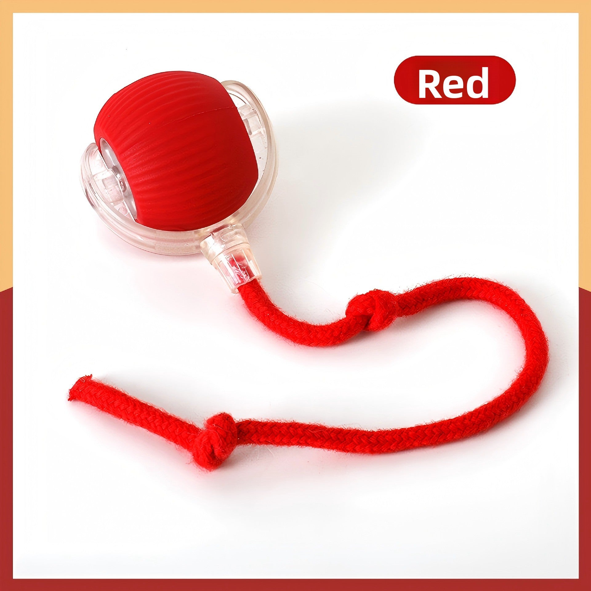 Interactive Silicone Pet Toy Ball with Rope