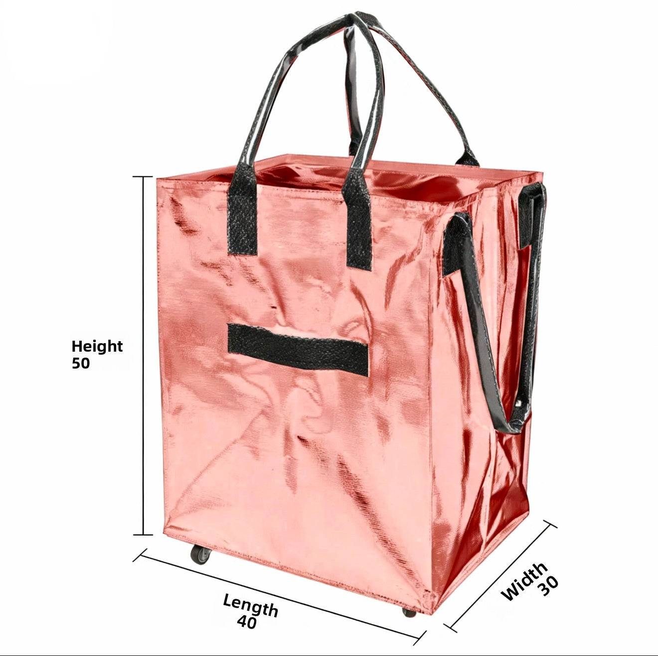 Foldable Wheeled Trolley Bag with Waterproof Pockets