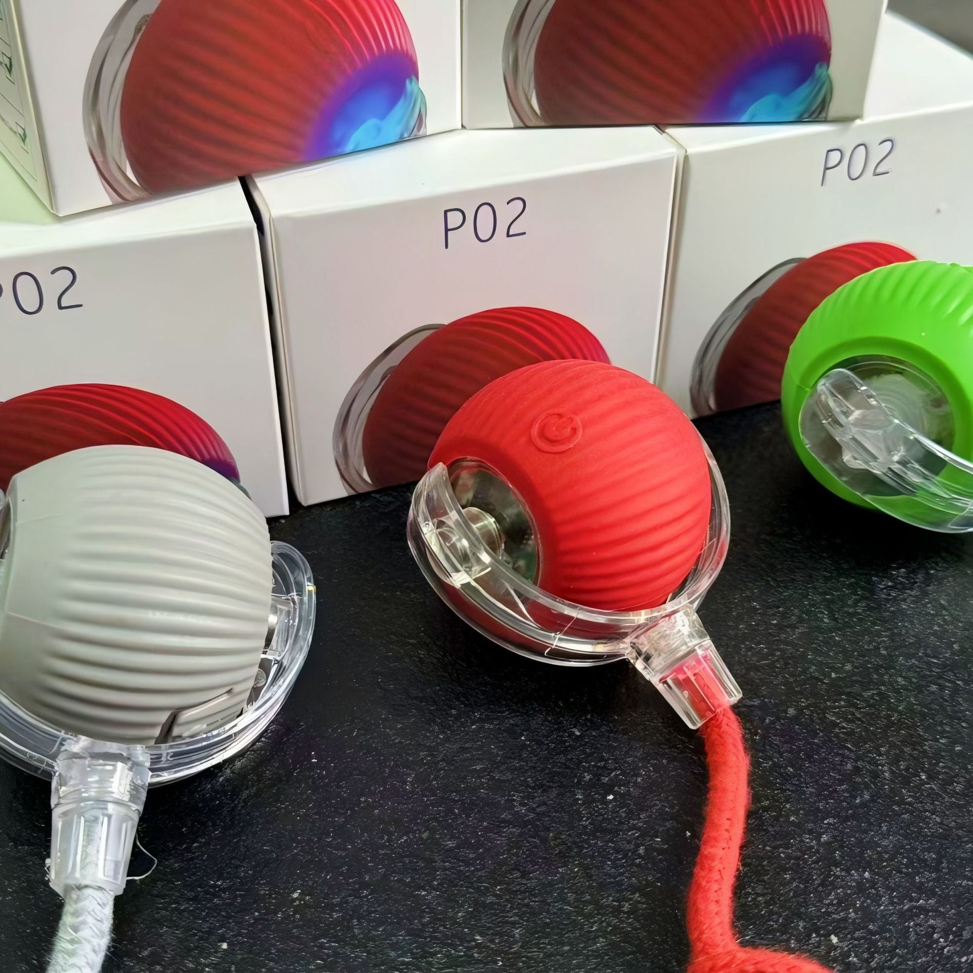 Interactive Silicone Pet Toy Ball with Rope