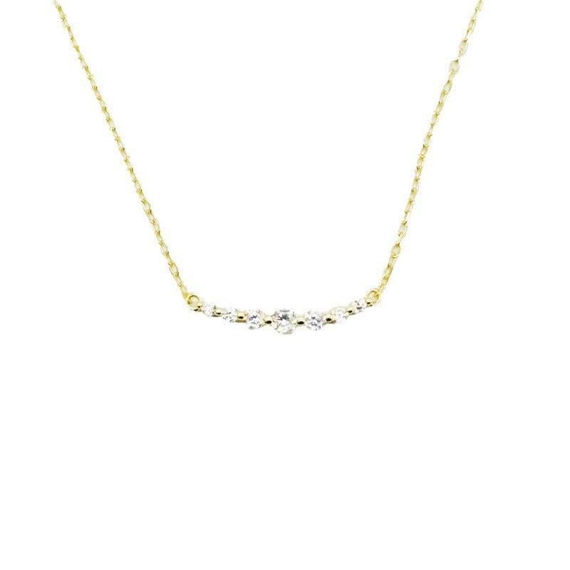 S925 Silver Smile Diamond Necklace