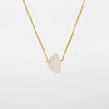 Raw Crystal Stone Necklace with Gold Chain