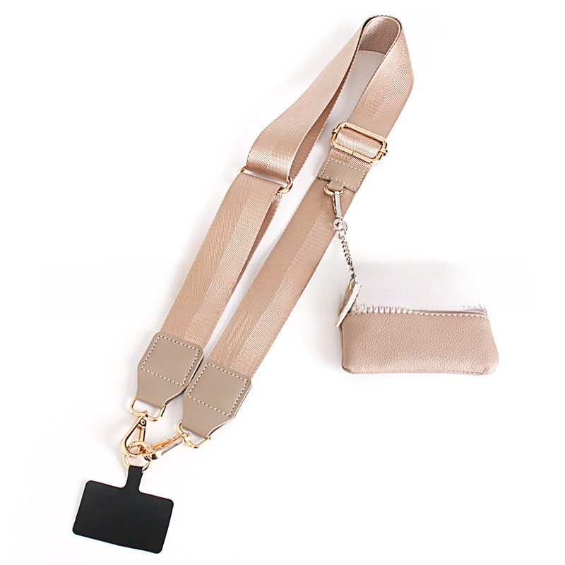 Mobile phone wide shoulder strap crossbody shoulder strap