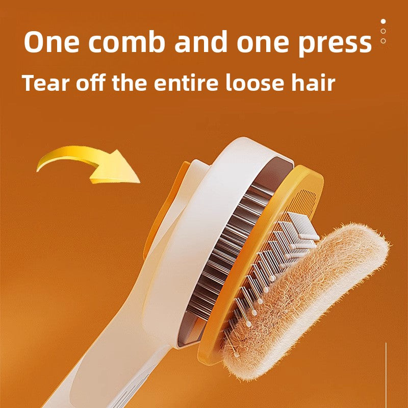 Self-Cleaning Pet Comb for Cats and Dogs
