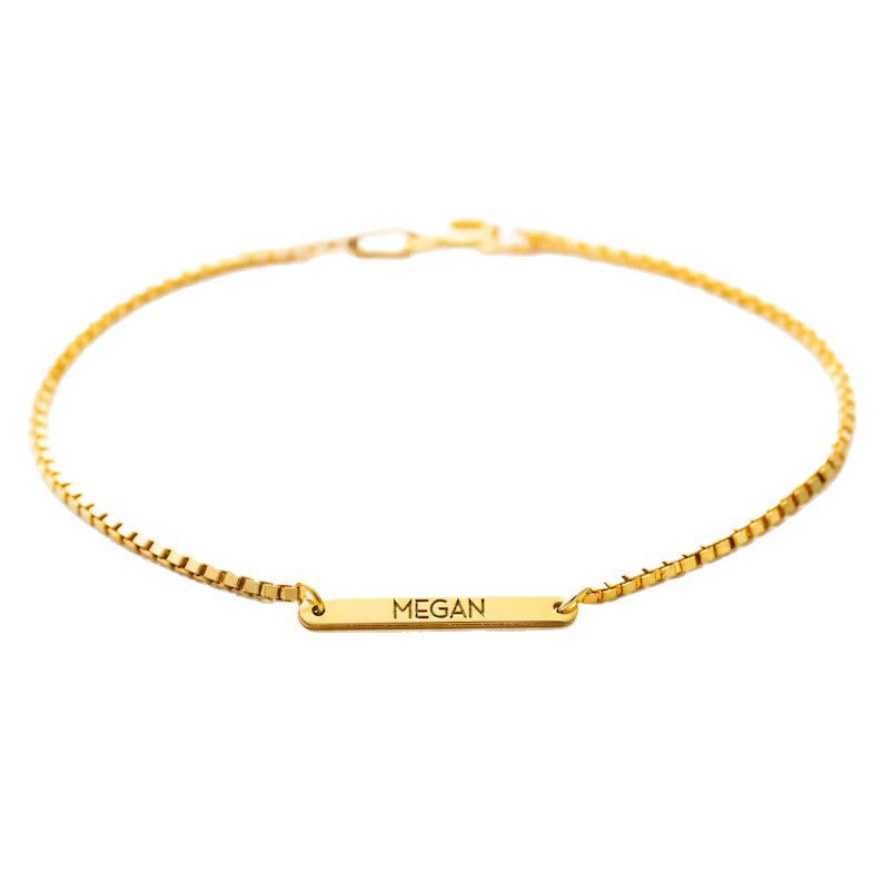 Personalized Name Engraved Stainless Steel Bracelet