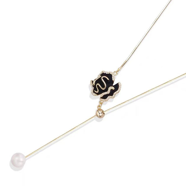 Minimalist Rose Flower Titanium Steel Necklace