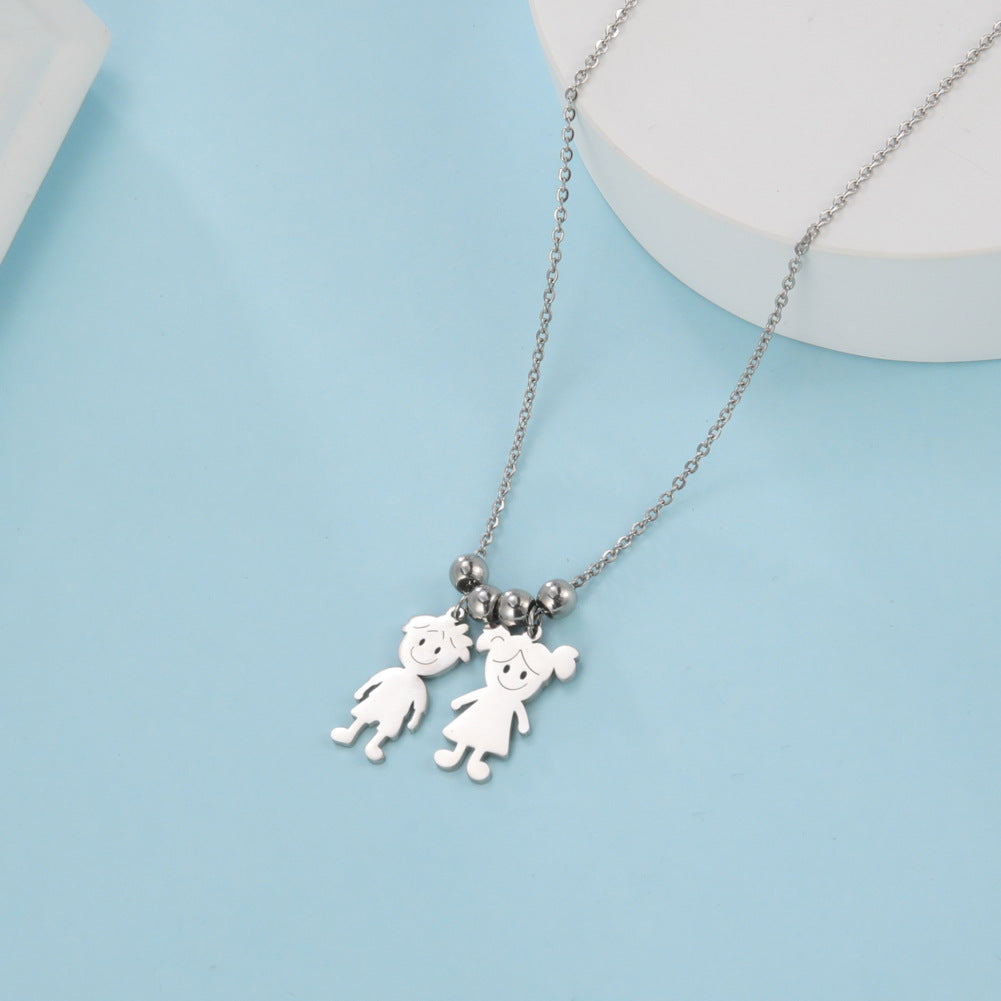 Boy and girl pendant