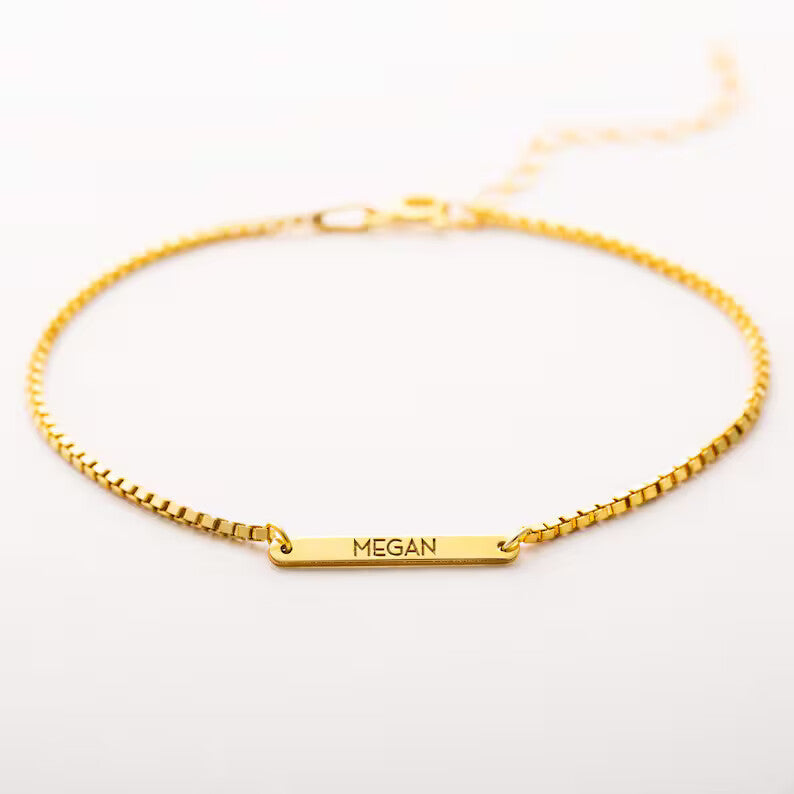 Personalized Name Engraved Stainless Steel Bracelet
