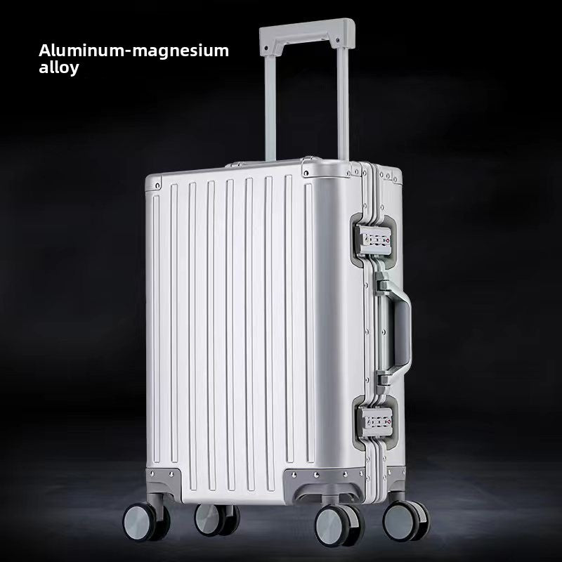 Aluminum Magnesium Alloy Travel Suitcase with TSA Lock