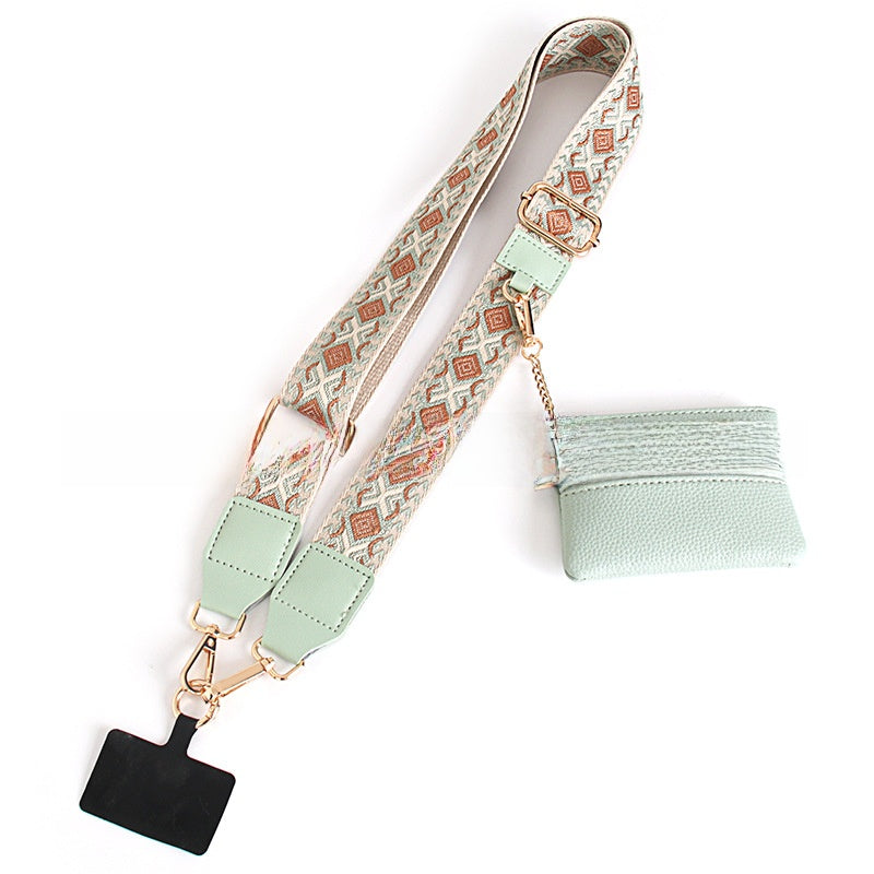 Mobile phone wide shoulder strap crossbody shoulder strap