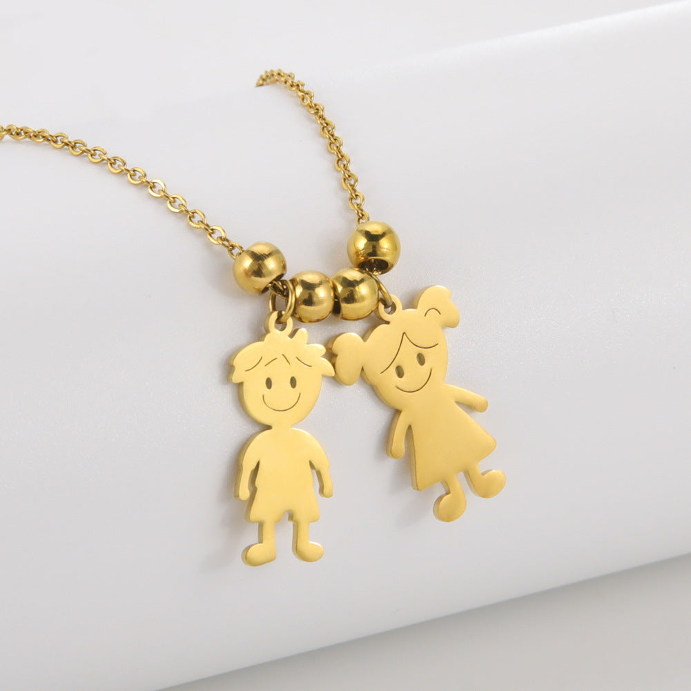 Boy and girl pendant