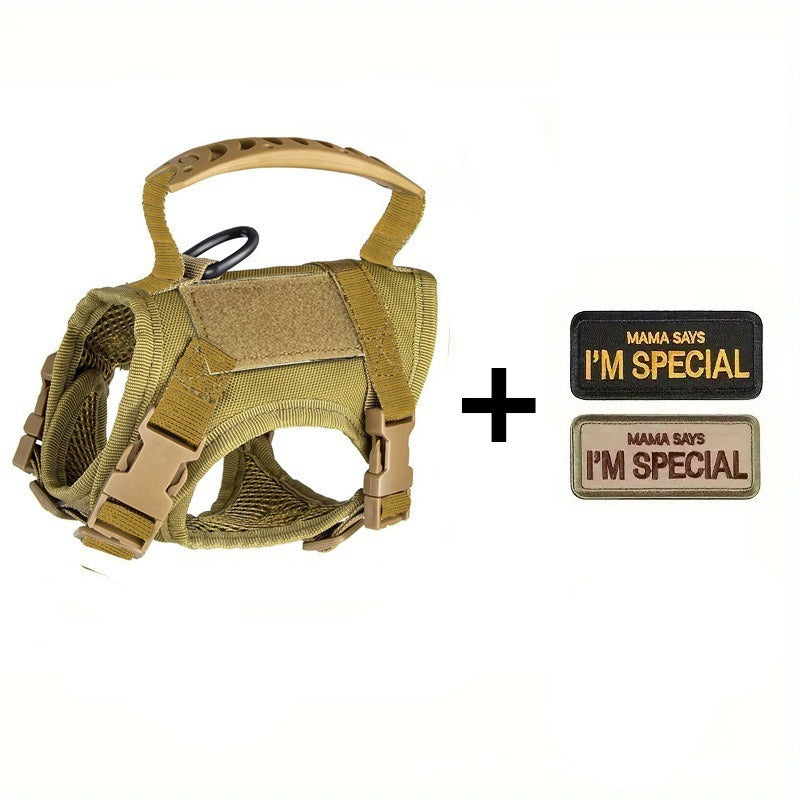 Adjustable Tactical Pet Harness with Leash