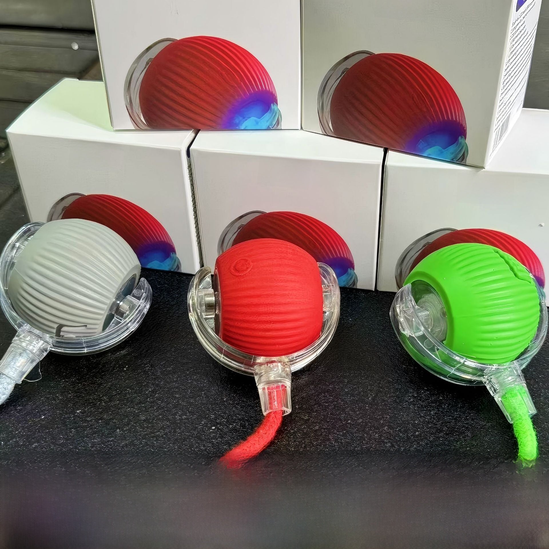 Interactive Silicone Pet Toy Ball with Rope