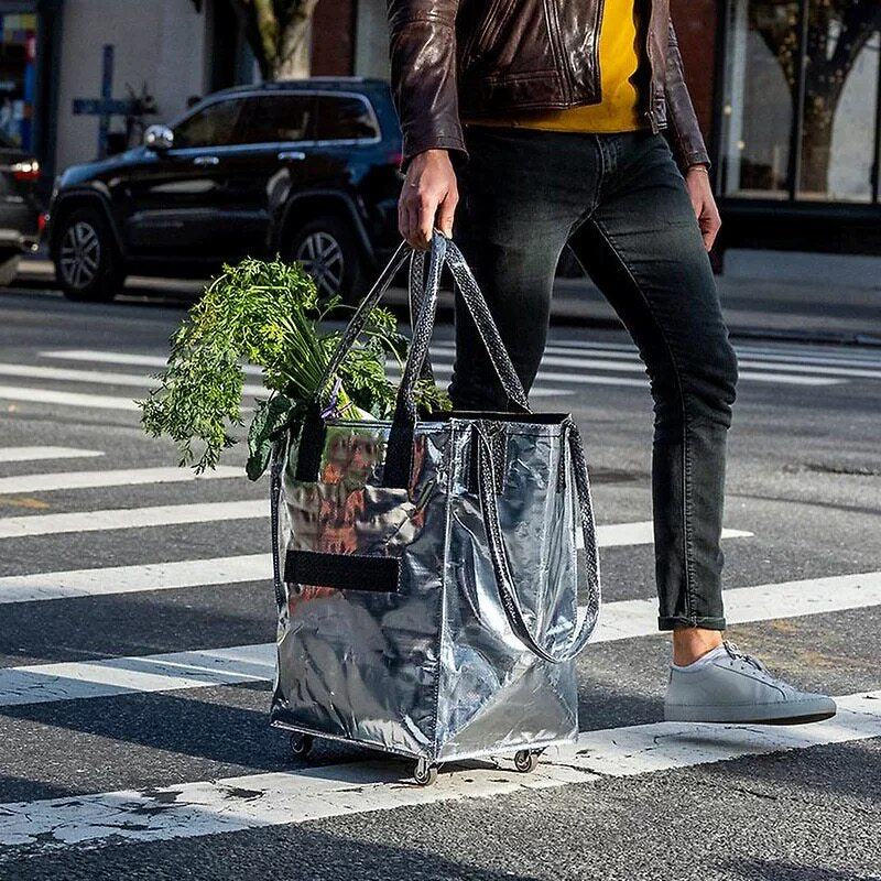 Foldable Wheeled Trolley Bag with Waterproof Pockets