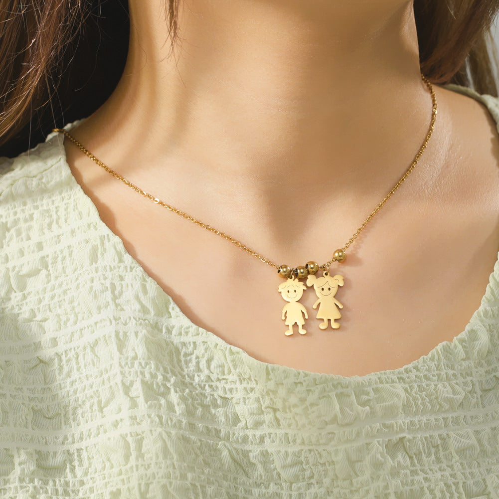 Boy and girl pendant