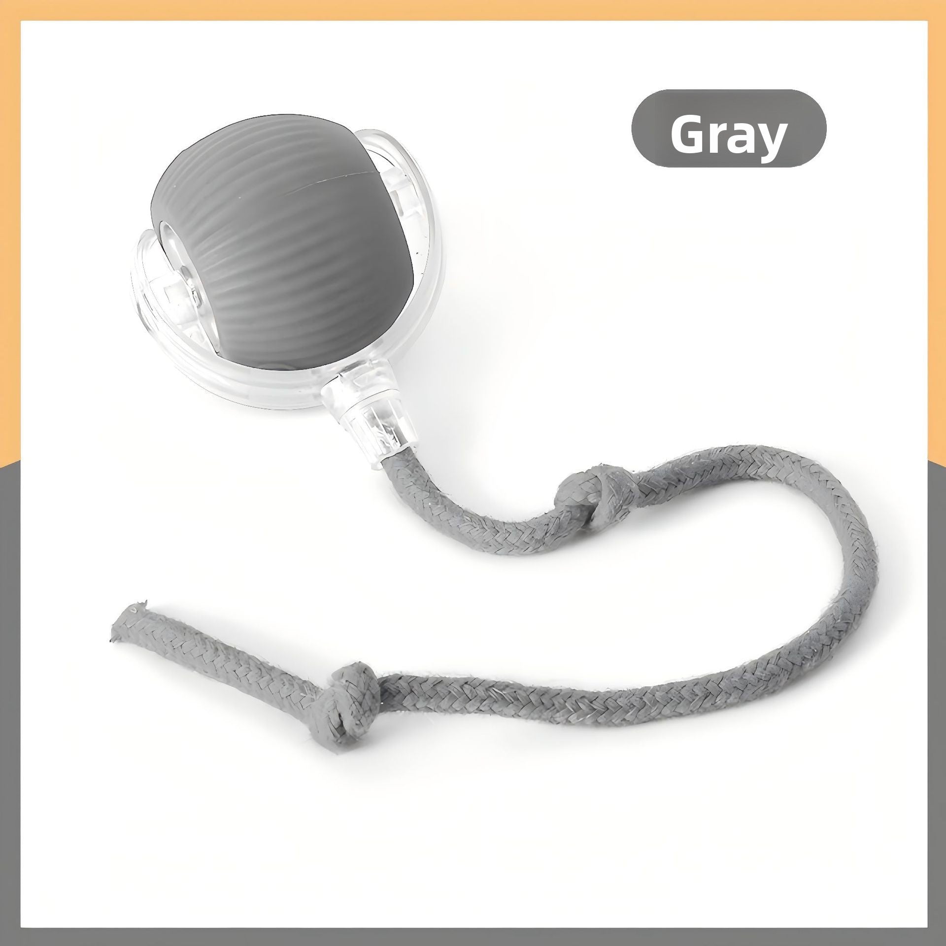 Interactive Silicone Pet Toy Ball with Rope