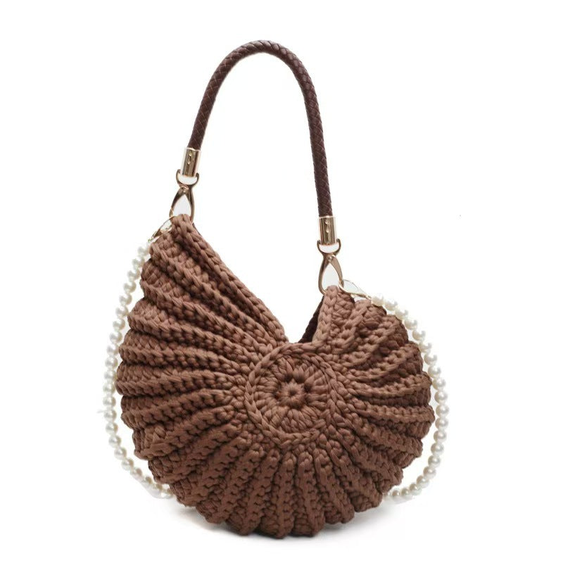 Hand-Woven Conch Shell Crossbody Bag