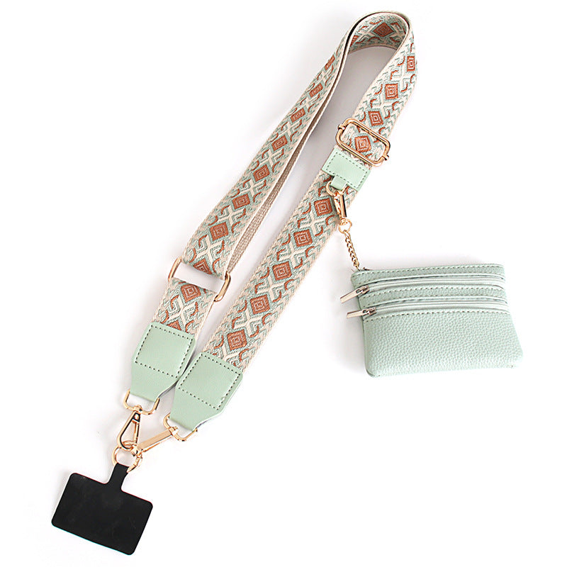 Mobile phone wide shoulder strap crossbody shoulder strap