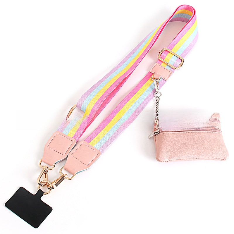 Mobile phone wide shoulder strap crossbody shoulder strap