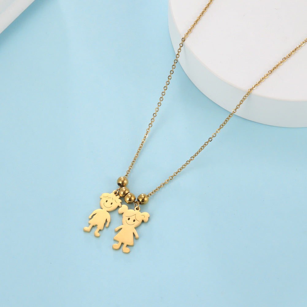 Boy and girl pendant