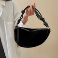 Soft Suede Messenger Crossbody Bag