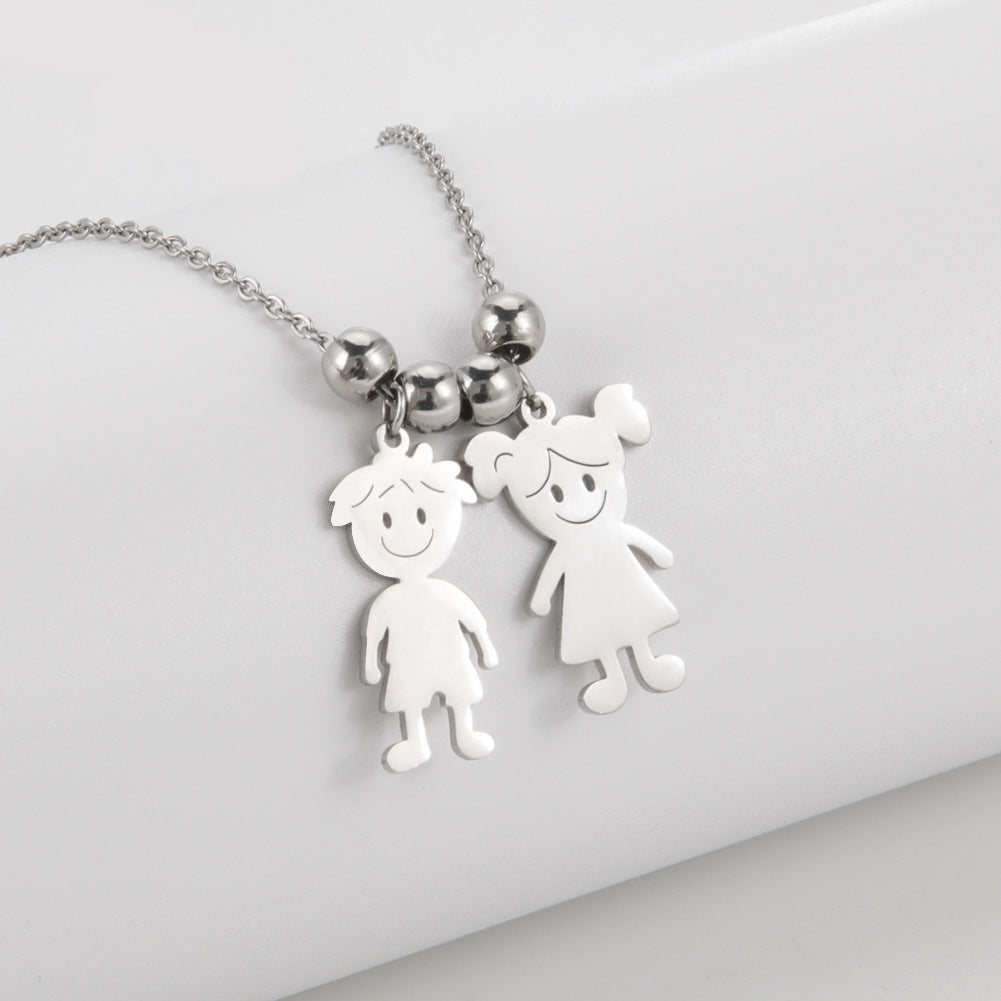 Boy and girl pendant