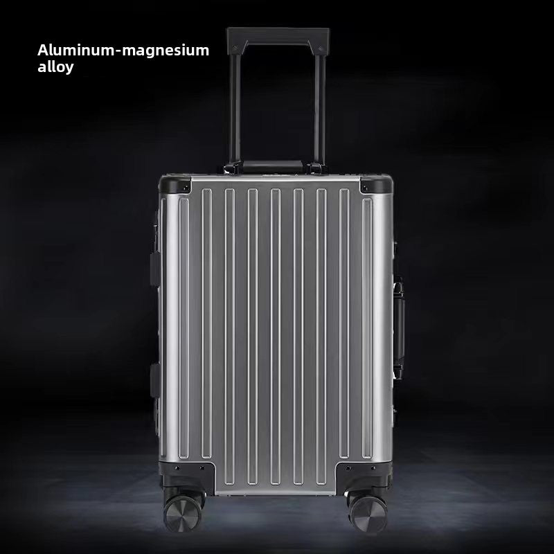 Aluminum Magnesium Alloy Travel Suitcase with TSA Lock