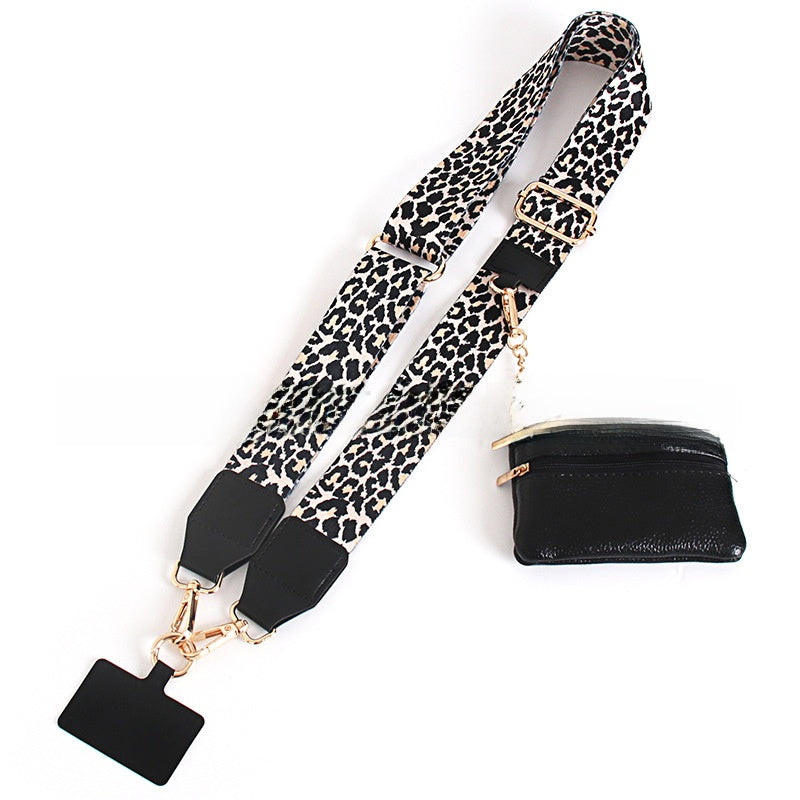 Mobile phone wide shoulder strap crossbody shoulder strap