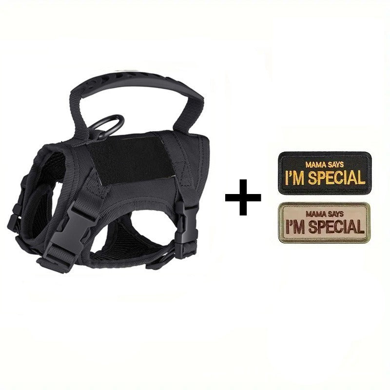 Adjustable Tactical Pet Harness with Leash