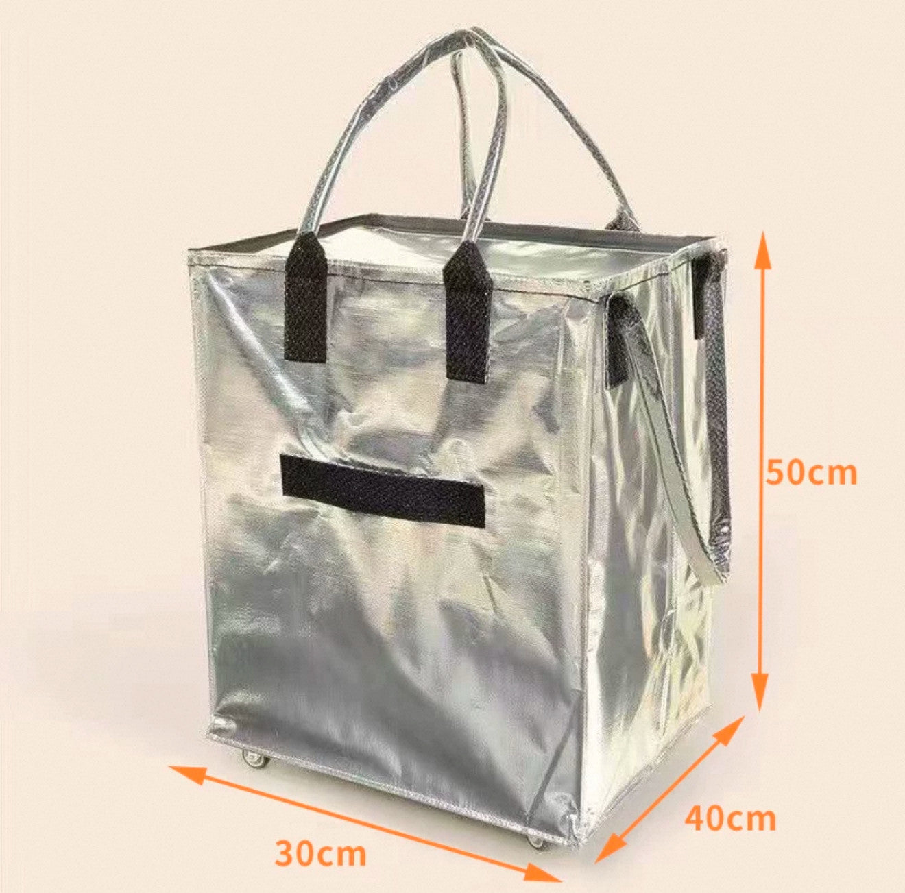 Foldable Wheeled Trolley Bag with Waterproof Pockets