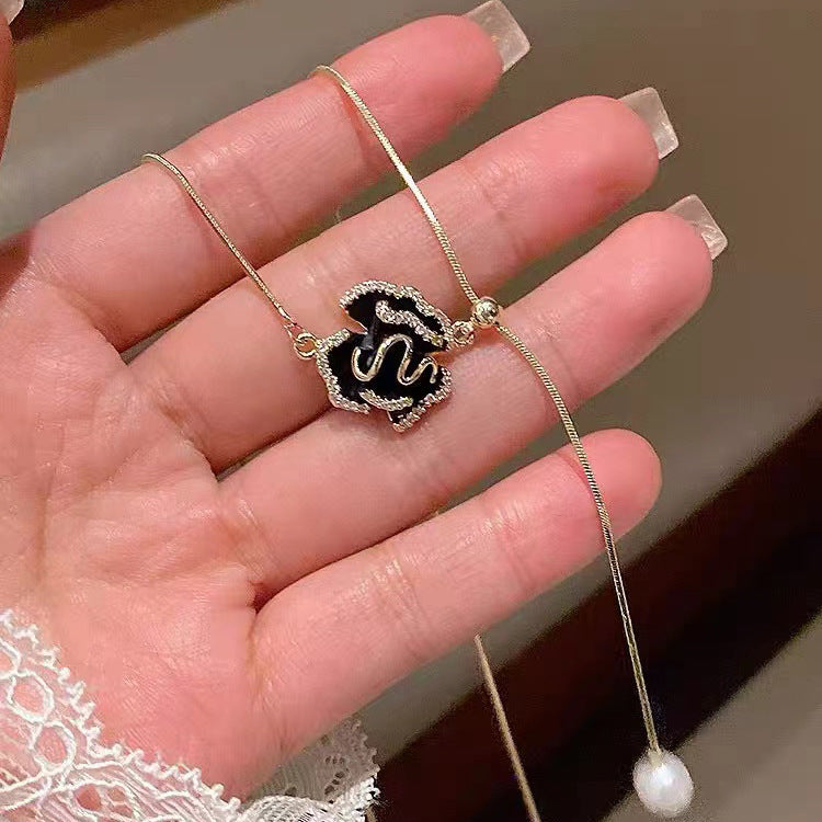 Minimalist Rose Flower Titanium Steel Necklace