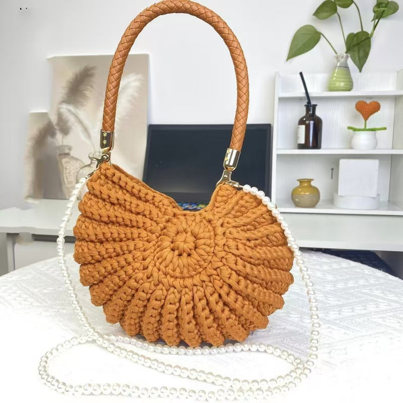 Hand-Woven Conch Shell Crossbody Bag
